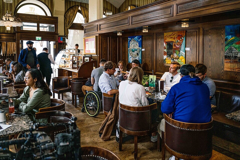 A traditional Viennese coffee house